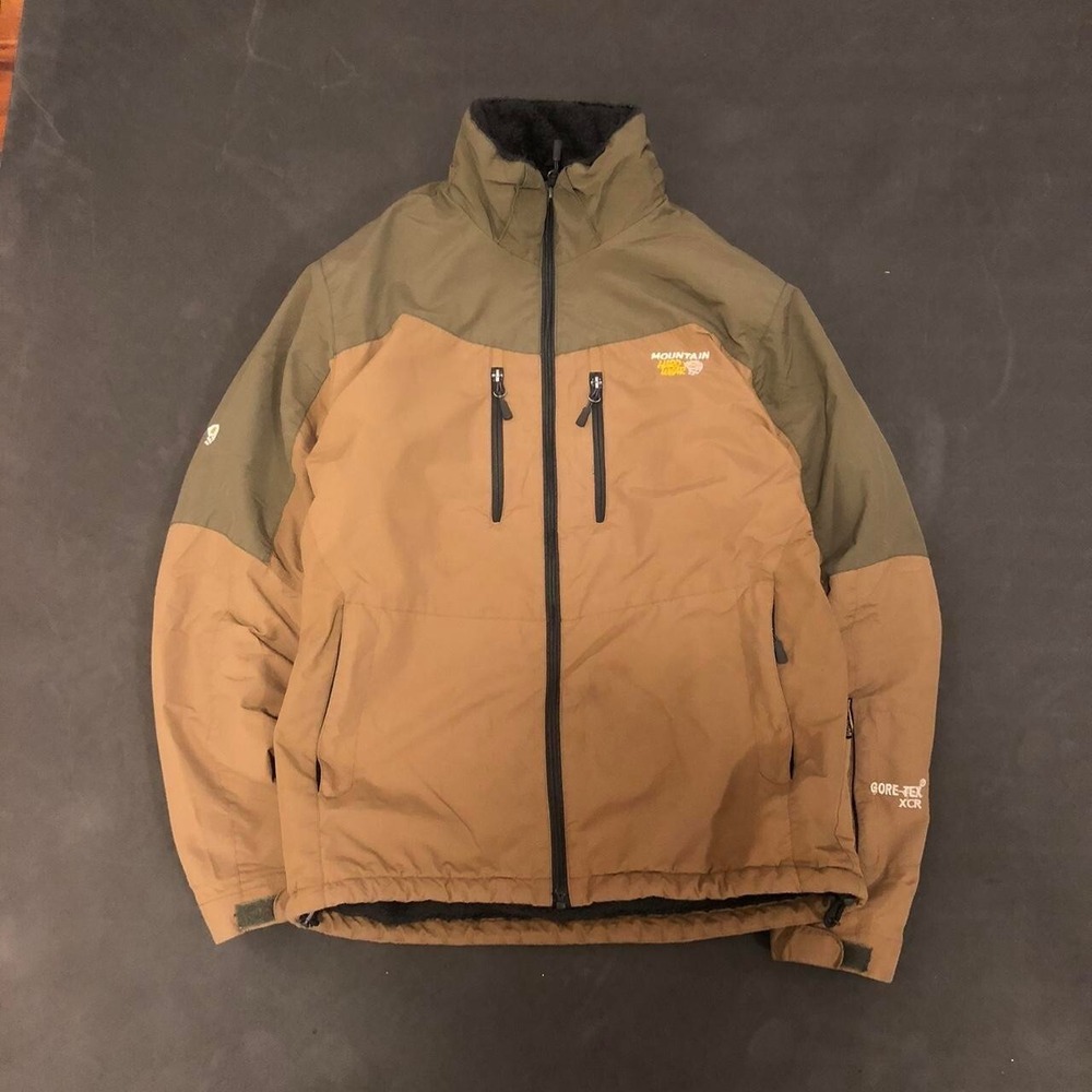 Mountain‎ Hardwear Gore-Tex Soft Shell Tan Zip Up  Fleece Lined Jacket Womens L